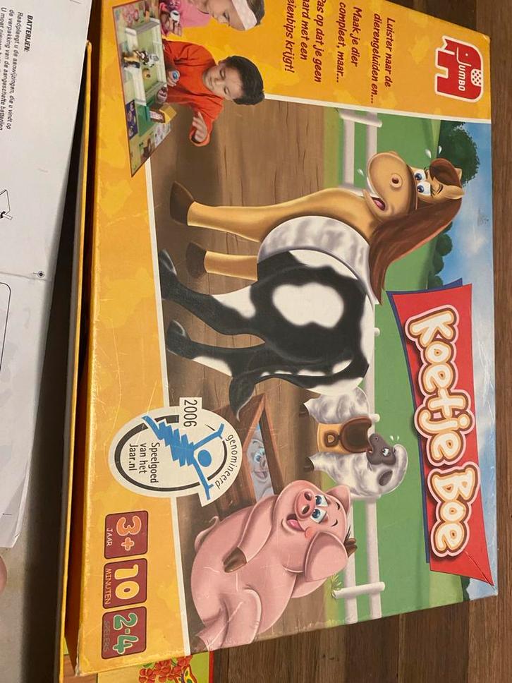 Jumbo Koetje Boe - Huisje defect, Hobby en Vrije tijd, Gezelschapsspellen | Bordspellen, Gebruikt, Een of twee spelers, Ophalen of Verzenden