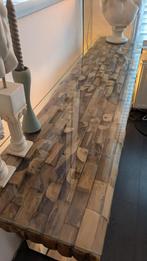 Rofra home Side table tafel hout metaal glas, Huis en Inrichting, Tafels | Sidetables, Design, Ophalen of Verzenden, Zo goed als nieuw