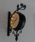 Klassiek Stationsklok, 20 cm. verlichting erin, met cijfers, Ophalen of Verzenden, Zo goed als nieuw, Analoog, Wandklok