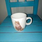 2 kop en schotels, 2 mokjes en theelepel Francien katten, Huis en Inrichting, Ophalen, Overige materialen, Gebruikt, Overige typen