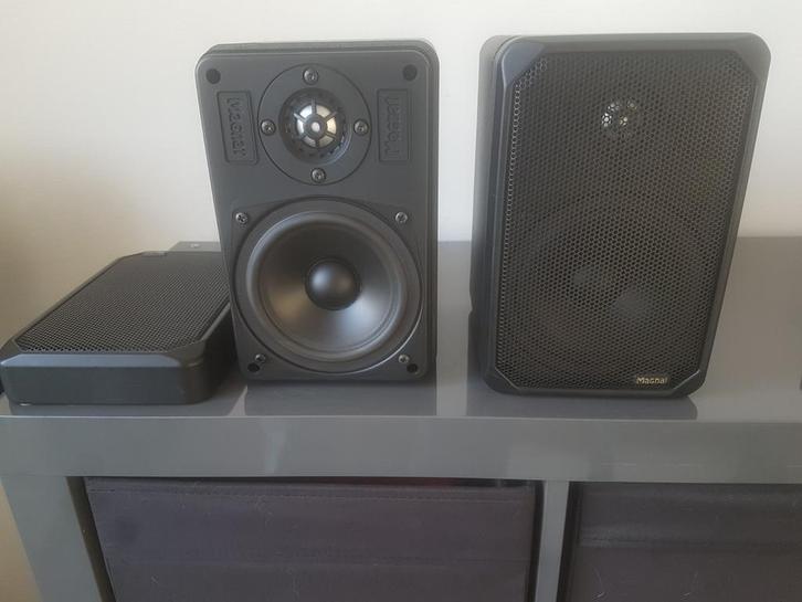 Vintage Magnat MSP 10 luidsprekers (1979/1990), Audio, Tv en Foto, Luidsprekers, Gebruikt, Front, Rear of Stereo speakers, 60 tot 120 watt