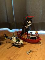 Playmobil piratenschip en helikopter, Kinderen en Baby's, Speelgoed | Playmobil, Ophalen, Gebruikt