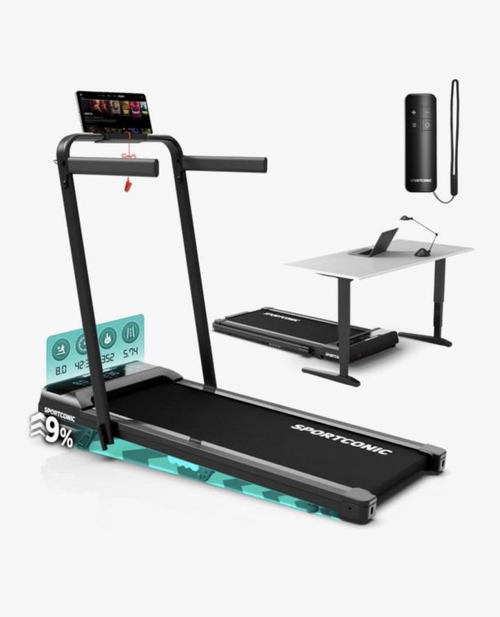 Inklapbare Loopband met hellingfunctie, Sport en Fitness, Fitnessapparatuur, Zo goed als nieuw, Loopband, Benen, Metaal, Ophalen