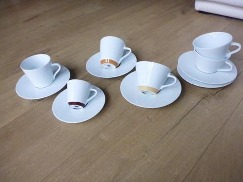 7 kop en schotels, Nespresso, andree putman., Huis en Inrichting, Keuken | Servies, Nieuw, Kop(pen) en/of Schotel(s), Overige stijlen