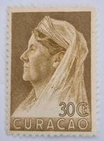 Curaçao 1936 - nvph 134 - Wilhelmina met sluier, Ophalen of Verzenden