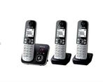 Panasonic KX-TG6823 huistelefoon,3 handsets.,vaste telefoon, Telecommunicatie, Vaste telefoons | Handsets en Draadloos, Ophalen of Verzenden