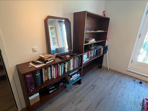 Boekenkasten , oud teakhout, Huis en Inrichting, Kasten | Wandmeubels, Gebruikt, Minder dan 150 cm, 25 tot 50 cm, Teakhout, Ophalen