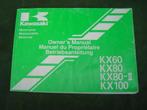 Kawasaki KX60 KX80 KX80II KX100 1991  owner's manual, Motoren, Ophalen of Verzenden, Kawasaki