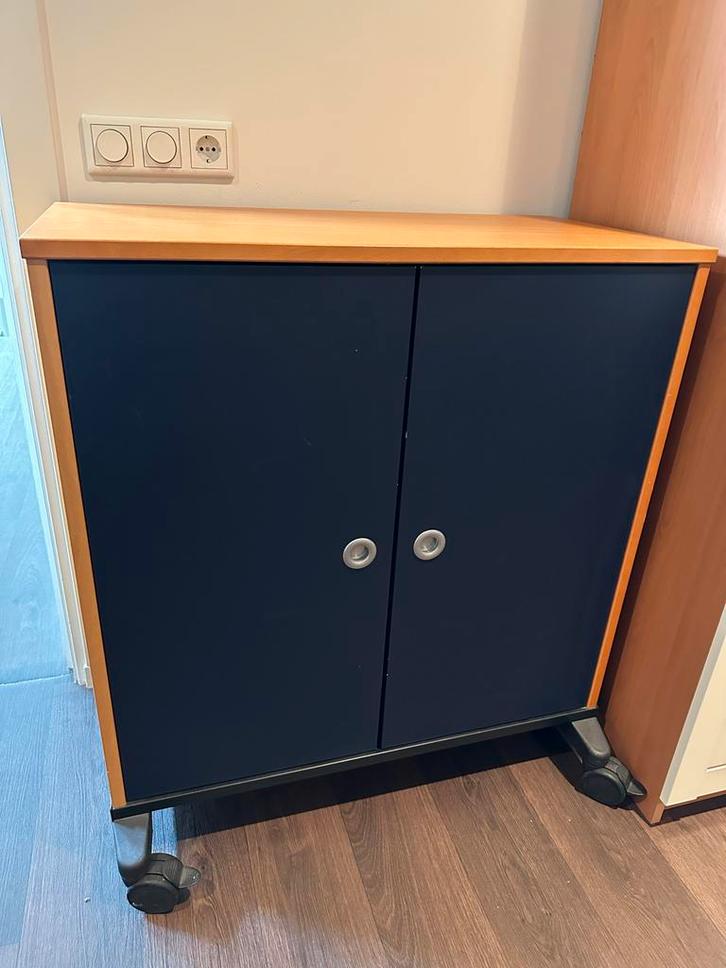 Verrijdbare Kantoorkast met Deuren, Huis en Inrichting, Kasten | Dressoirs, Gebruikt, 50 tot 100 cm, 25 tot 50 cm, Met deur(en)