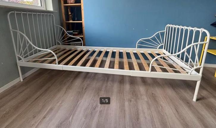 IKEA MINNEN bed 80x200, Kinderen en Baby's, Kinderkamer | Bedden, Zo goed als nieuw, 180 cm of meer, 85 tot 100 cm, Lattenbodem