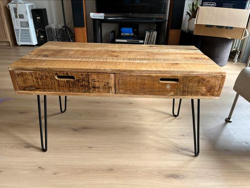 Mooie salontafel Mangohout, Huis en Inrichting, Tafels | Sidetables, Zo goed als nieuw, 25 tot 50 cm, 100 tot 150 cm, Rechthoekig