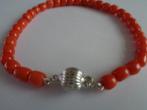 Bloedkoralen armband, Verzenden, Zilver, Armband, Met edelsteen