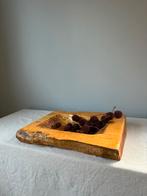 Vintage houten handcarved schaal l34cm, Schaal, Ophalen of Verzenden, Zo goed als nieuw, Rechthoekig