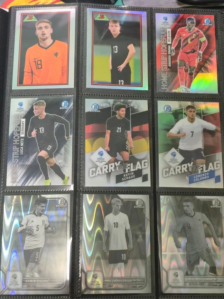 Topps Bowman Chrome U21 2022/2023 Georgia - Romania cards, Hobby en Vrije tijd, Stickers en Plaatjes, Zo goed als nieuw, Plaatje
