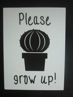 Wandbord funny / Houten bord Cactus /  spreukbord / tekst, Ophalen of Verzenden, Zo goed als nieuw
