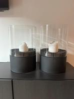 Initials kaarsenhouders - 2 stuks, Ophalen, Overige materialen, Zwart, Zo goed als nieuw