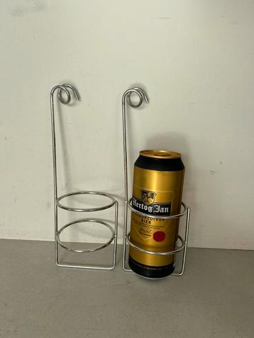 2 x Blikjeshouder voor aan de railing RVS beschikbaar voor biedingen