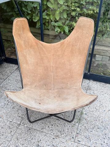 Vintage Vlinderstoel Leer - 1960s Design beschikbaar voor biedingen