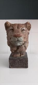 Grote 34cm Hout Look Leeuw Buste Beeld♥️NIEUW♥️, Ophalen of Verzenden, Nieuw, Dier