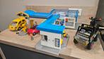 Playmobil tankstation + wasserette + wegenwacht auto, Complete set, Zo goed als nieuw, Ophalen
