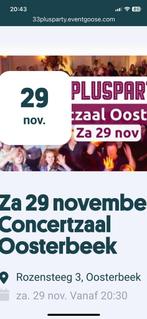 2X 33plusXL party kaarten in Oosterbeek 29 november, Tickets en Kaartjes, Evenementen en Festivals, Twee personen