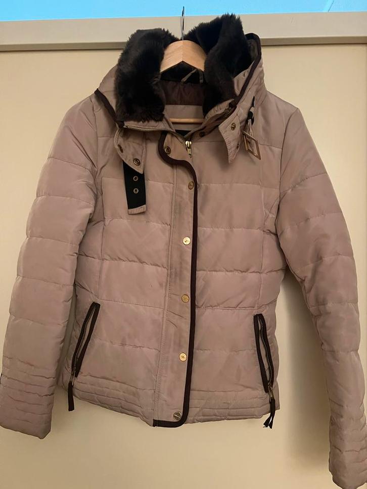 ZARA Beige Winterjas Dames - Gebruikt, Kleding | Dames, Jassen | Winter, Gedragen, Maat 38/40 (M), Beige, Ophalen of Verzenden