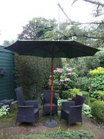 Stevige houten stokparasol in stijlvol groen, nieuw in doos, Info@new-trend.nl, Ophalen of Verzenden, New Trend, Nieuw