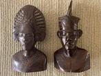 Indonesisch houtsnijwerk huwelijkspaar minimaal 75 jaar oud, Antiek en Kunst, Ophalen of Verzenden