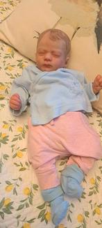 Reborn Baby Ashley - Slapend, Verzamelen, Poppen, Ophalen of Verzenden, Zo goed als nieuw, Babypop, Levensecht of Reborn