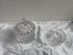 Kristallen suikerpot met bijpassende bonbonschaal, Antiek en Kunst, Antiek | Glas en Kristal, Ophalen