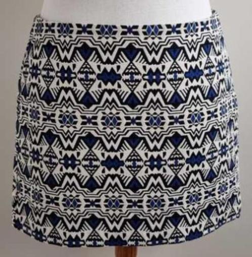 Divided beige rokje met zwart en blauw mt. 42, Kleding | Dames, Rokken, Zo goed als nieuw, Maat 42/44 (L), Beige, Boven de knie