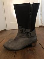 Leren dames laarzen maat 37 grijs/bruin, Ophalen of Verzenden, Gedragen, Grijs, Lage of Enkellaarzen