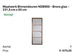 Binnendeur brons Nieuw!!!, Ophalen, 80 tot 100 cm, 215 cm of meer, Binnendeur