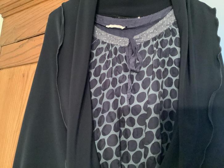 Paprika blouson/top met jasje -vestje samen €12,50, Kleding | Dames, Grote Maten, Zo goed als nieuw, Blauw, Ophalen of Verzenden