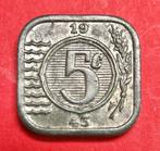 5 cent 1943 zink. Unc., Postzegels en Munten, Munten | Nederland, Ophalen of Verzenden, Koningin Wilhelmina, 5 cent, Losse munt