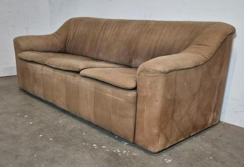 70's lederen bank, Huis en Inrichting, Banken | Bankstellen, Gebruikt, Tweepersoons, 150 tot 200 cm, 75 tot 100 cm, Ophalen