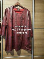 Samoon slangenprint top rood xxl, Kleding | Dames, Tops, Ophalen of Verzenden, Zo goed als nieuw, Rood