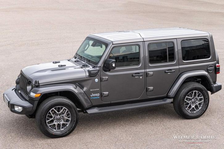 Jeep Wrangler Unlimited 4xe 380 Sahara (bj 2021, automaat), Auto's, Jeep, Te koop, Wrangler, 4x4, ABS, Achteruitrijcamera, Adaptive Cruise Control