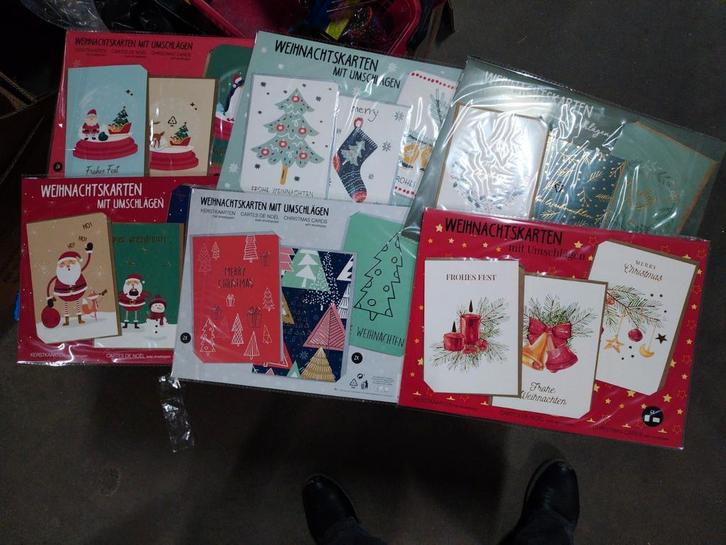 Partij pakjes met 6 kerstkaarten met envelop, Diversen, Kerst, Nieuw, Verzenden