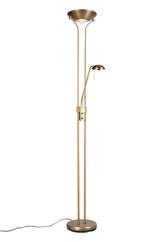 Vloerlamp brons met leeslamp incl. LED en dimmer - Diva 2, Ophalen, Zo goed als nieuw, Metaal, 150 tot 200 cm