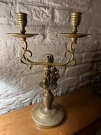Antieke Amsterdamse Kandelaar - 2 Armen, 35cm, Antiek en Kunst, Ophalen of Verzenden, Koper of Brons