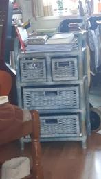 Rotan ladenkastje, Huis en Inrichting, Kasten | Ladekasten, Ophalen, 50 tot 100 cm, Zo goed als nieuw, 3 of 4 laden