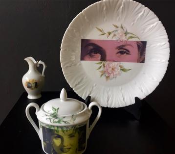 Sabbah, Lebanese diva Singer porselain Art unica design beschikbaar voor biedingen