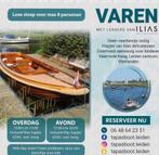 Luxe sloep met GRATIS hapjes & dipjes van Ilias Delicatessen, Diensten en Vakmensen, Verhuur | Boten, Met catering, Sloep of Motorboot