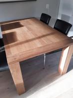Eettafel massief gestoomd eiken, Huis en Inrichting, Tafels | Eettafels, Ophalen, Gebruikt, 50 tot 100 cm, 150 tot 200 cm