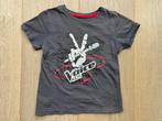 grijs tshirt km THE VOICE maat 98/104, Jongen of Meisje, Gebruikt, Ophalen of Verzenden, THE VOICE KIDS / WE