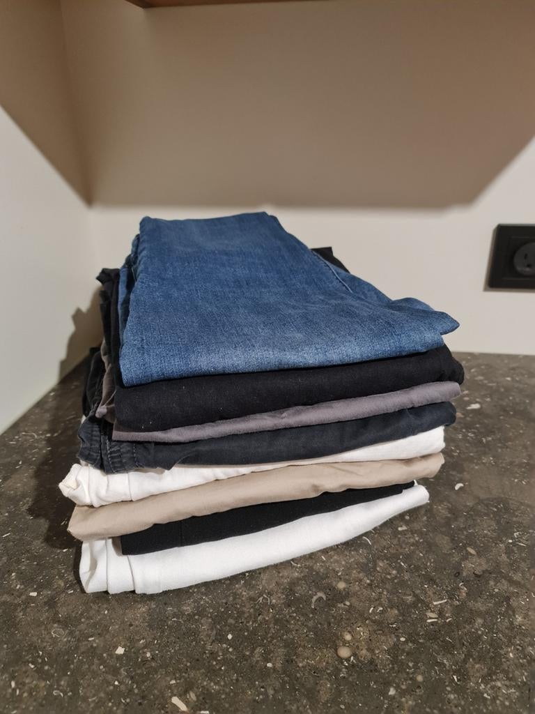 8 lange zwangerschapsbroeken maat M/L, Maat 38/40 (M), Blauw, Ophalen of Verzenden, Zo goed als nieuw