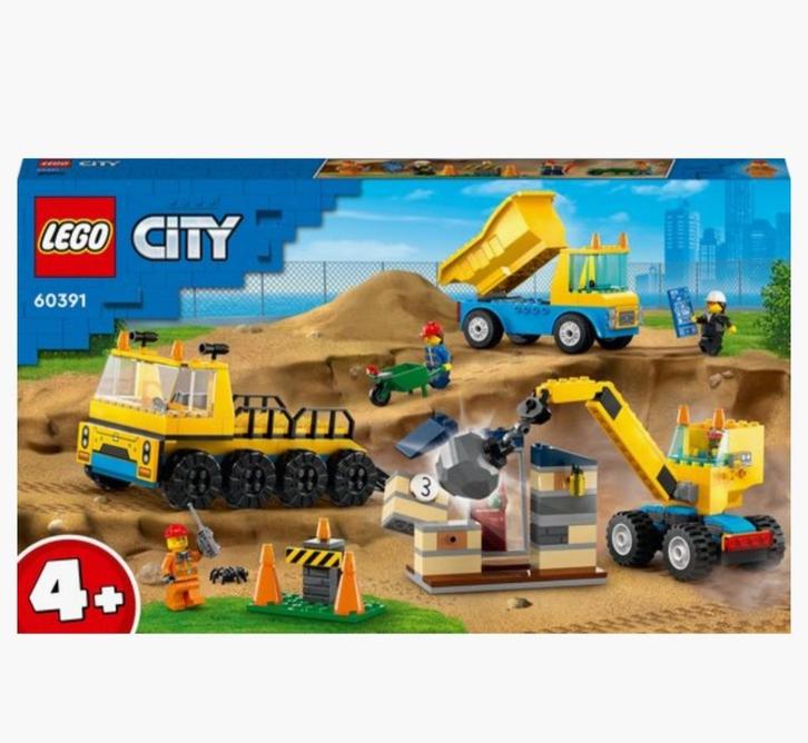 LEGO CITY bouwvrachtwagen en sloopkogel set 60391 *NEW*, Kinderen en Baby's, Speelgoed | Duplo en Lego, Nieuw, Lego, Complete set
