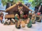 Kerststal met oude gipsen kerstbeeldjes, Ophalen of Verzenden, Nieuw