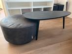 Moderne salontafel met poef, Huis en Inrichting, Tafels | Salontafels, Ophalen, 50 tot 100 cm, Zo goed als nieuw, Minder dan 50 cm